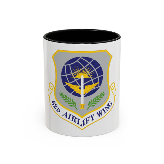 62d Airlift Wing (U.S. Air Force) Accent Coffee Mug