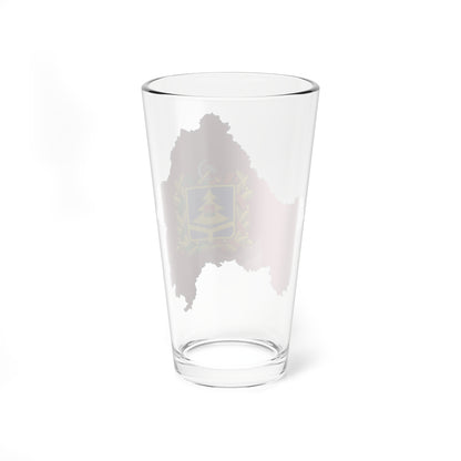 Flag map of Bryansk Oblast (Russia) Pint Glass 16oz