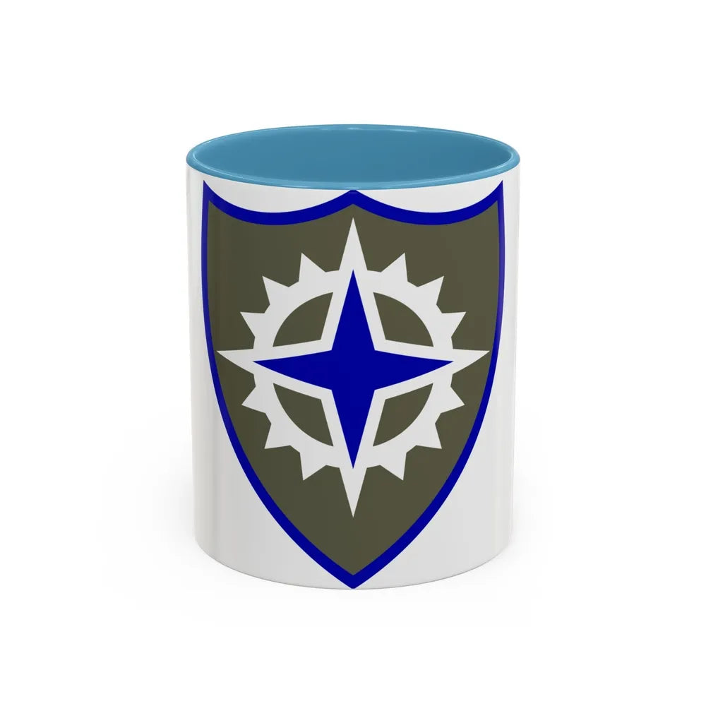 XVI Corps (U.S. Army) Accent Coffee Mug-11oz-Light Blue-Go Mug Yourself