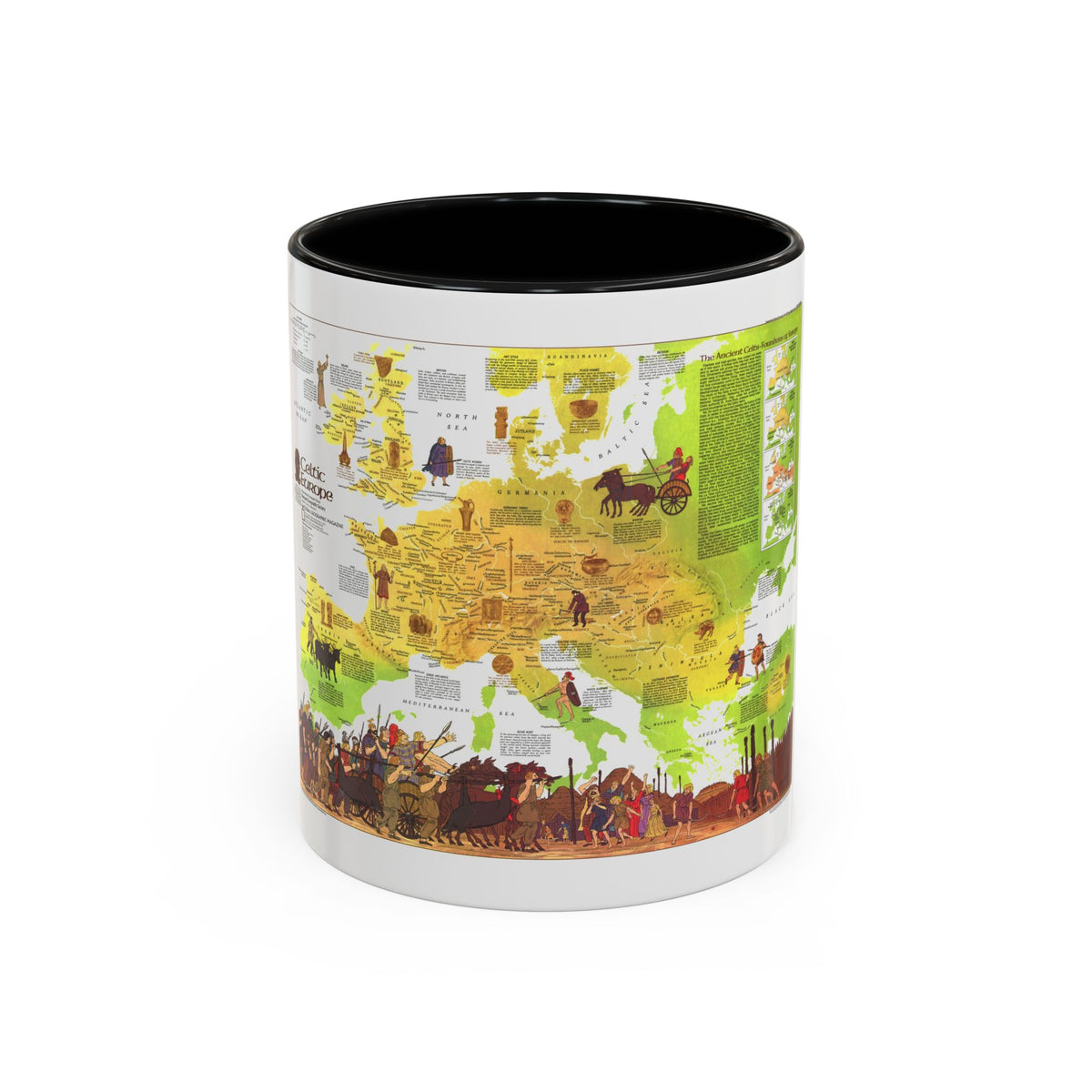 Europe - Celtic (1977) (Map) Accent Coffee Mug