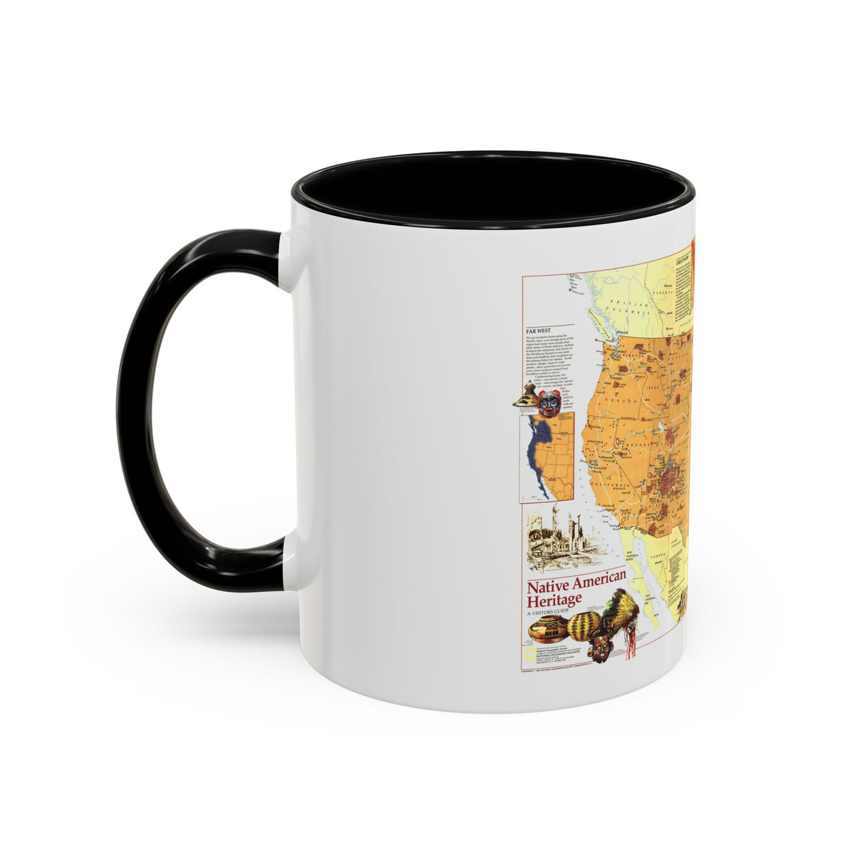 North America - Native American Heritage (1991) (Map) Accent Coffee Mug