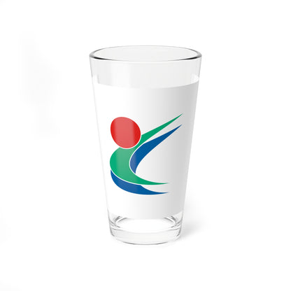 Flag of Tōon Ehime (Japan) Pint Glass 16oz