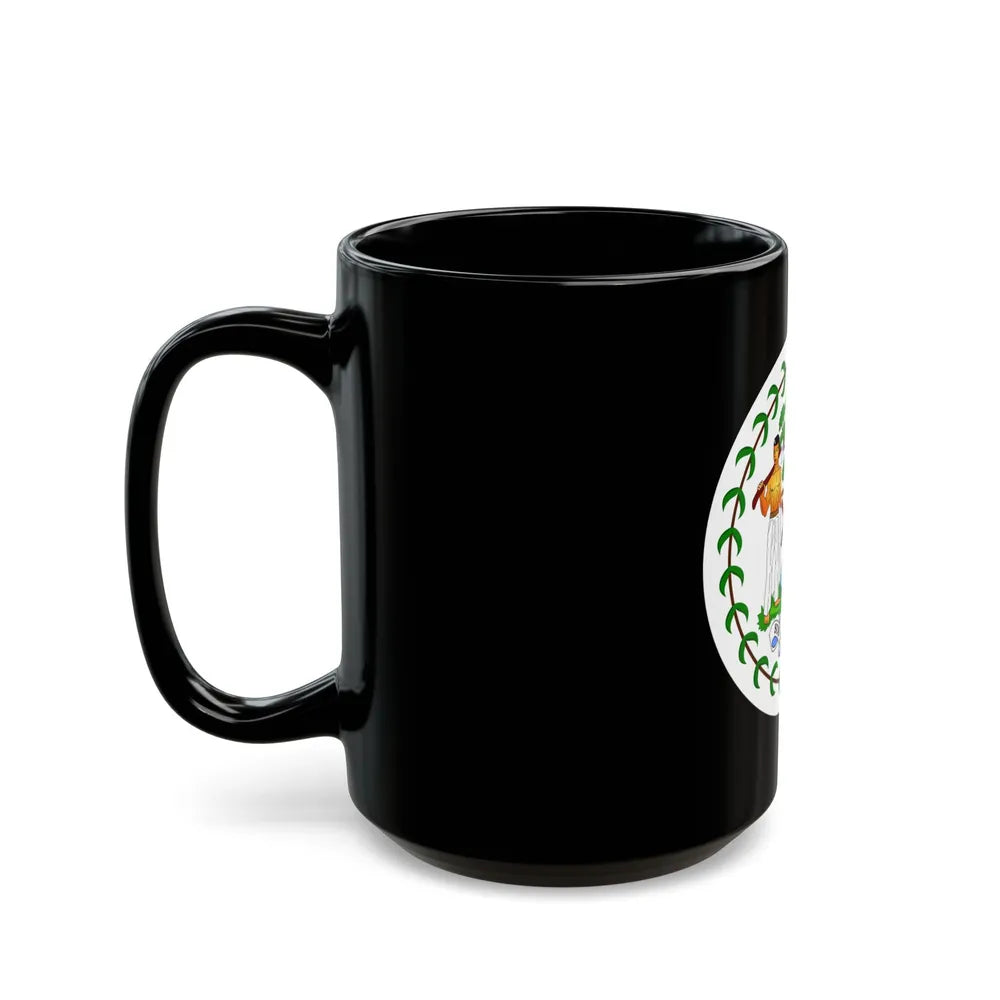 Coat of arms of Belize (1981-2019) - Black Coffee Mug-Go Mug Yourself