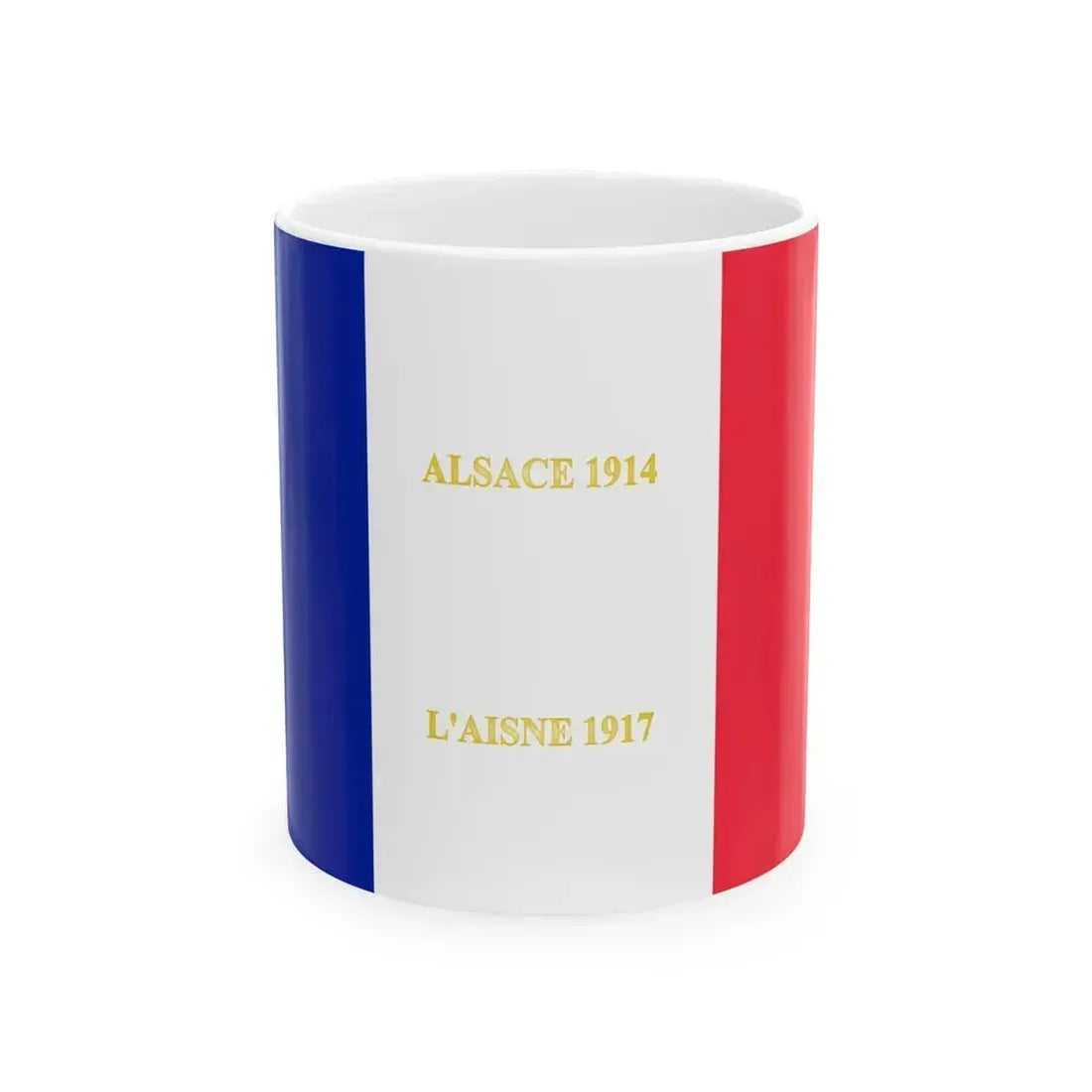 334e regiment dinfanterie-drapeau (France) White Coffee Mug 11oz - Go Mug Yourself