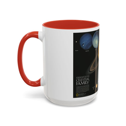 Space - The Solar System - Our Celestial Family (1990) (Map) Accent Coffee Mug