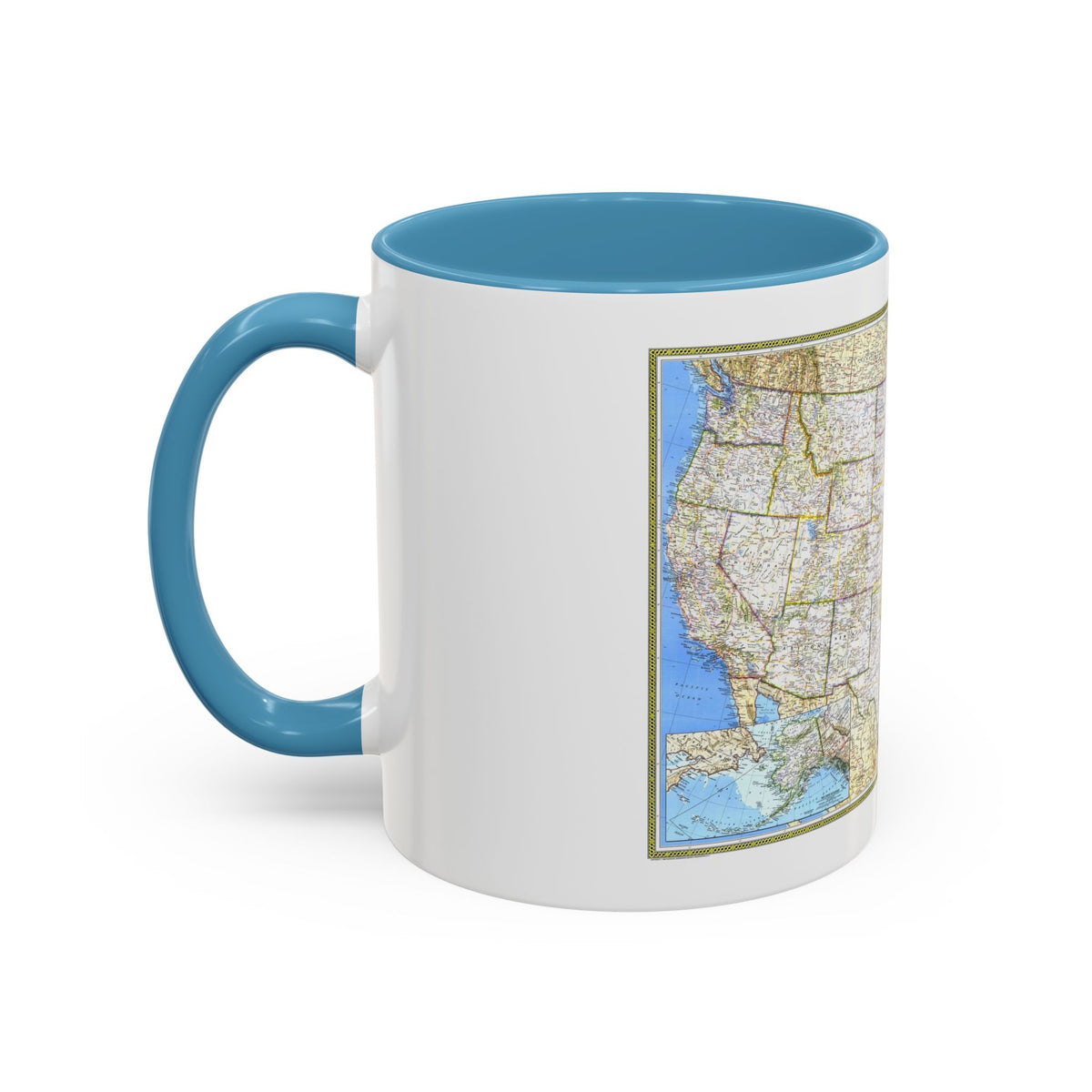 USA - The United States (1987) (Map) Accent Coffee Mug