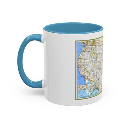 USA - The United States (1987) (Map) Accent Coffee Mug