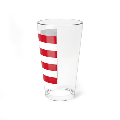 Flag of Hungary 1301-1382 rectangular (Hungary) Pint Glass 16oz