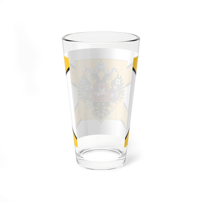 Honorary Naval Ensign of Russia black-yellow-white with coat of arms (Russia) Pint Glass 16oz
