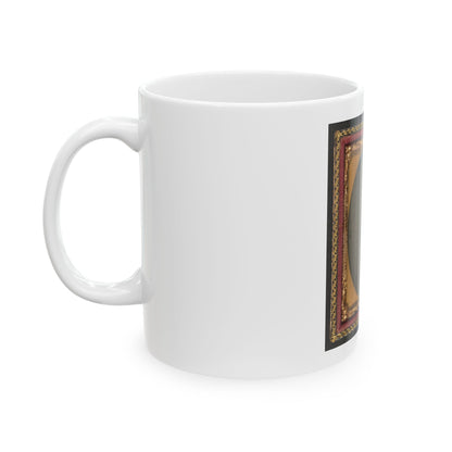 Unidentified Soldier In Union Uniform With Bayoneted Musket And Cartridge Box (U.S. Civil War) White Coffee Mug