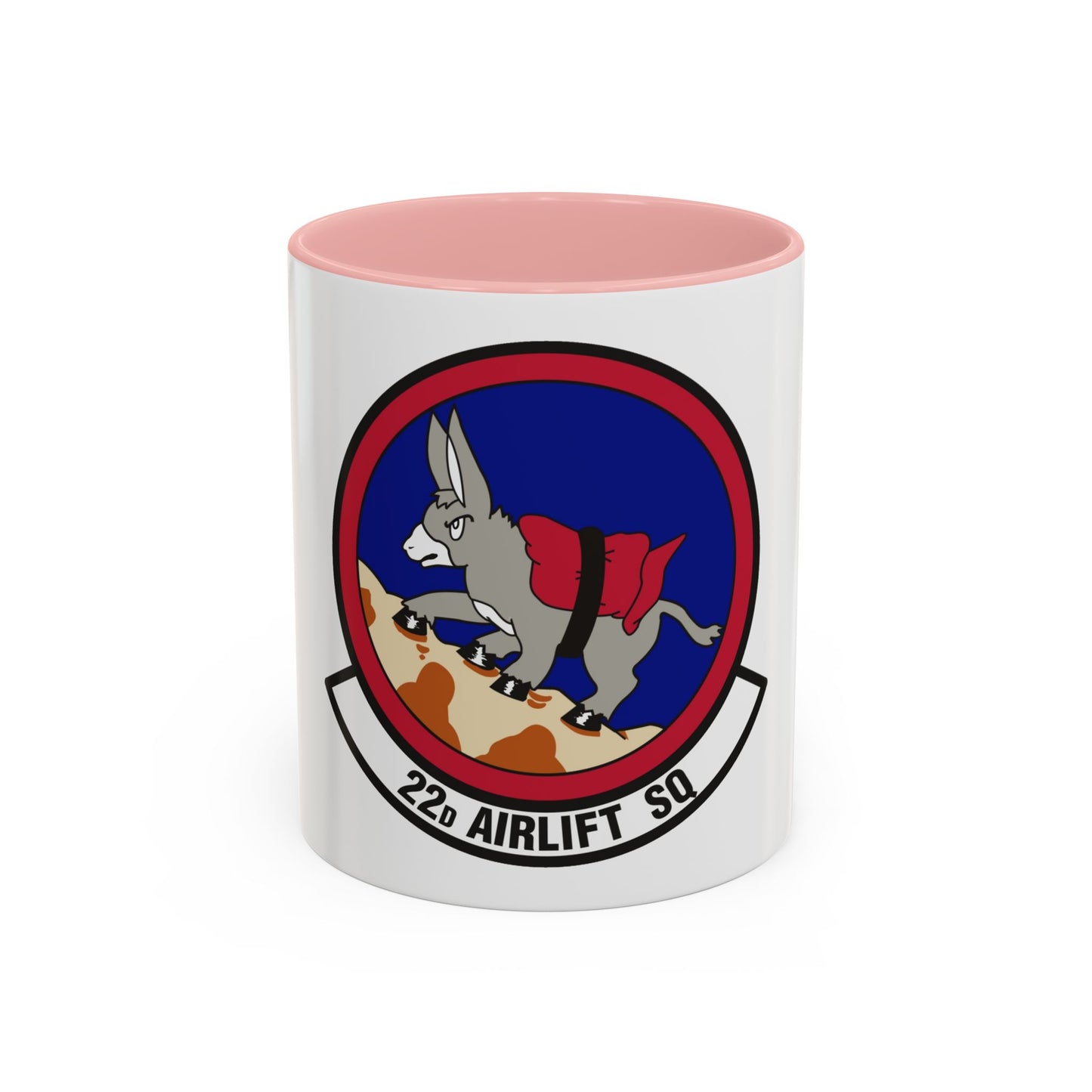 22d Airlift Squadron (U.S. Air Force) Accent Coffee Mug