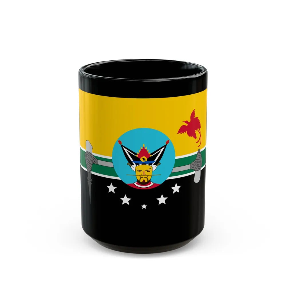 Flag of Hela Papa New Guinea - Black Coffee Mug-15oz-Go Mug Yourself