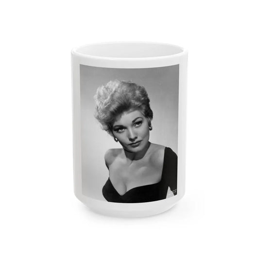 Kim Novak #285 (Vintage Female Icon) White Coffee Mug-15oz-Go Mug Yourself