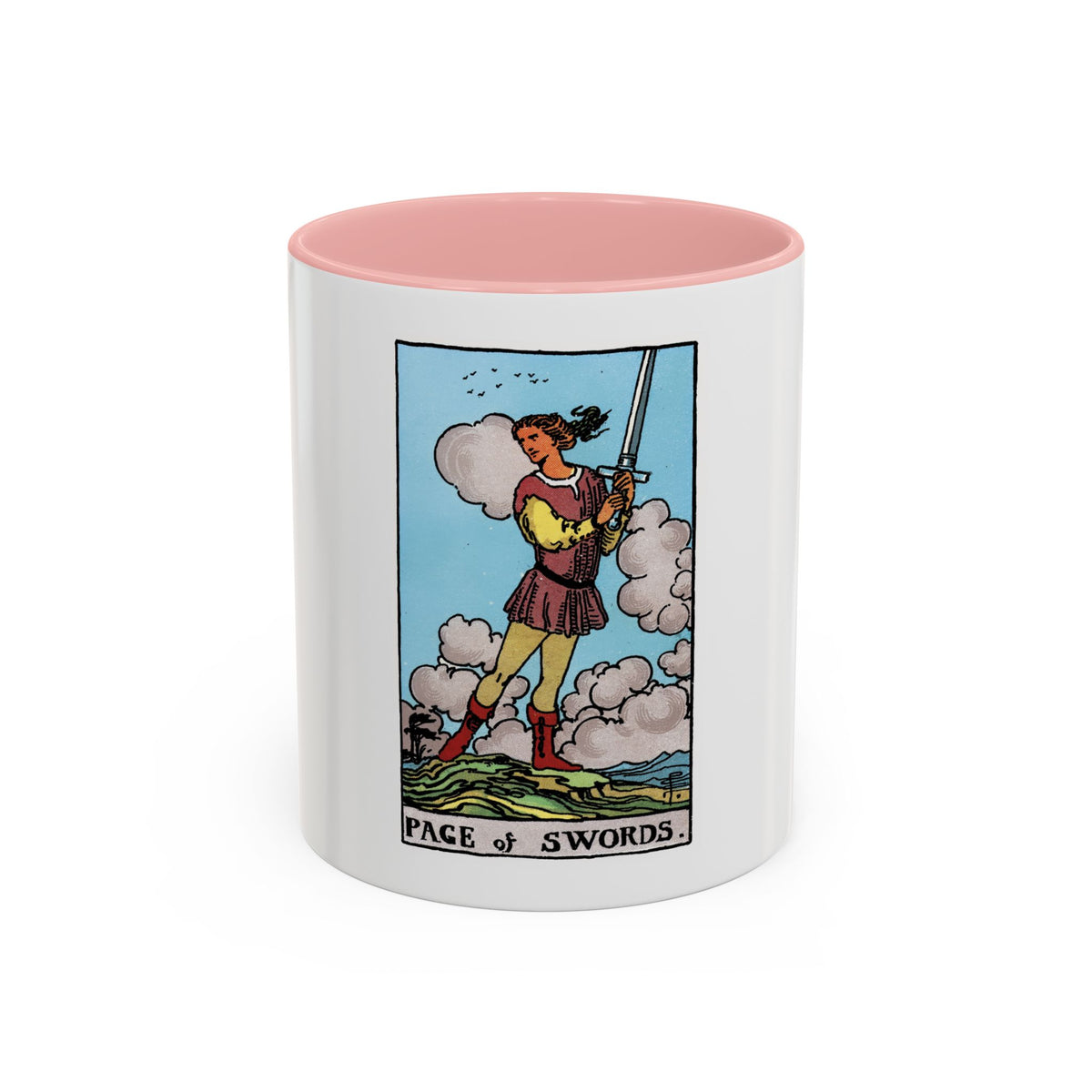 The Page of Swords (Tarot Card) Accent Coffee Mug