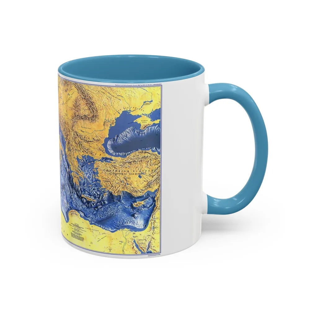 Mediterranean Seafloor (1982) (Map) Accent Coffee Mug-Go Mug Yourself