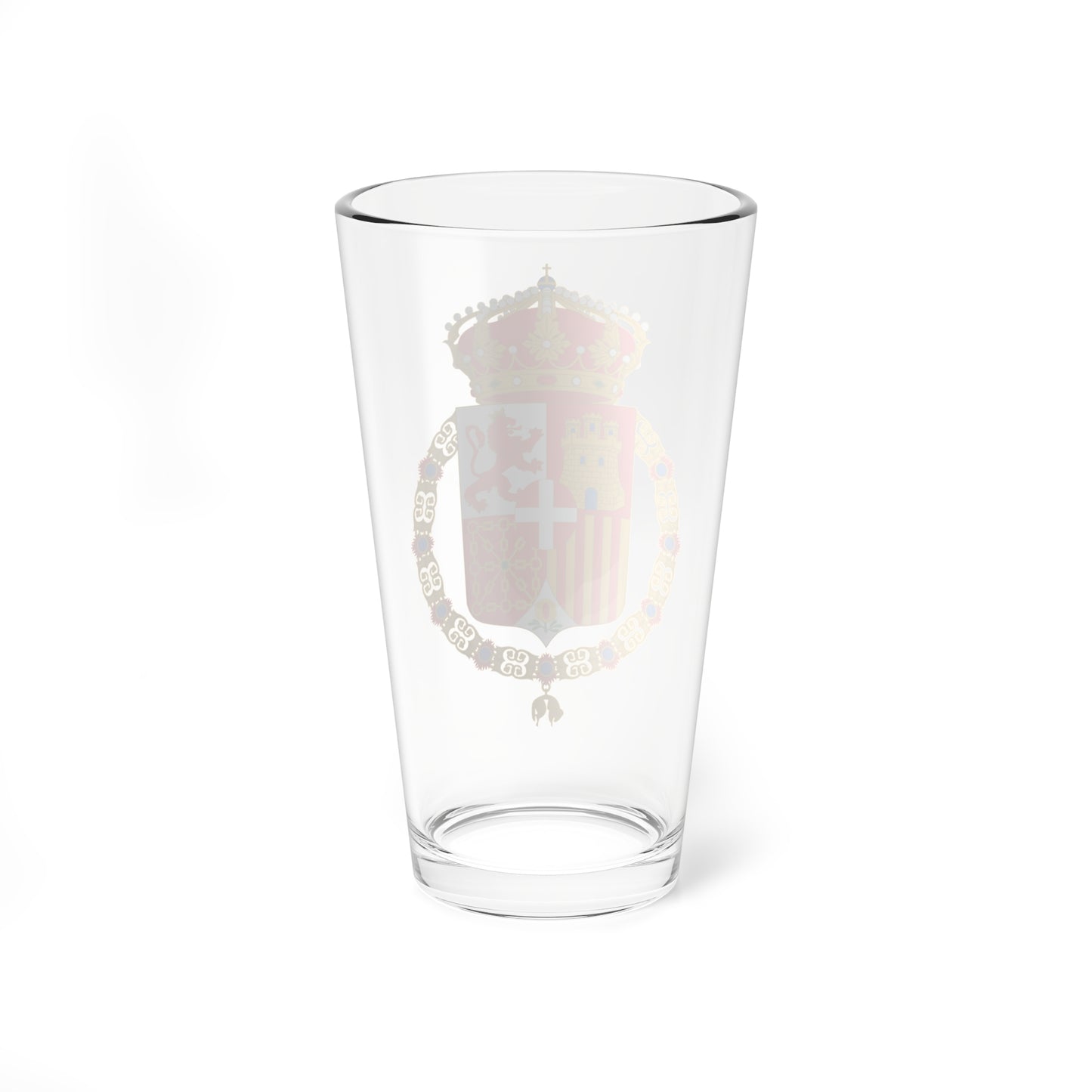 Escudo de España con Amadeo de Saboya Toisón (Spain) (Coat of Arms) Pint Glass 16oz