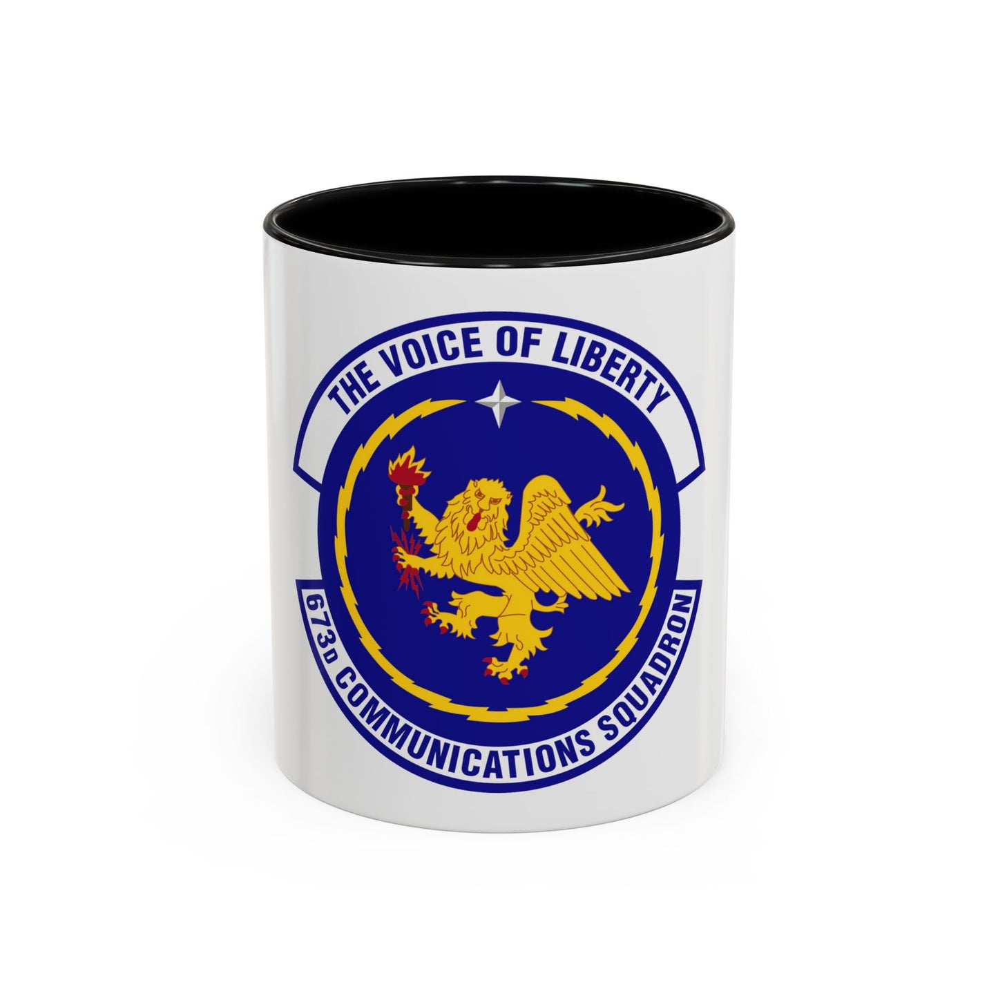 673d Communications Squadron (U.S. Air Force) Accent Coffee Mug