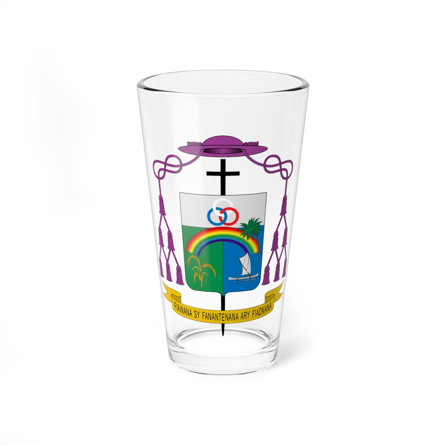 Escudo de Gustavo Bombín Espino (Spain) (Coat of Arms) Pint Glass 16oz