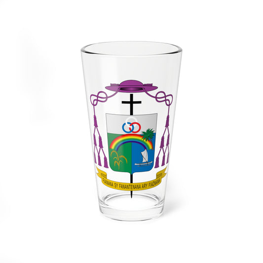 Escudo de Gustavo Bombín Espino (Spain) (Coat of Arms) Pint Glass 16oz