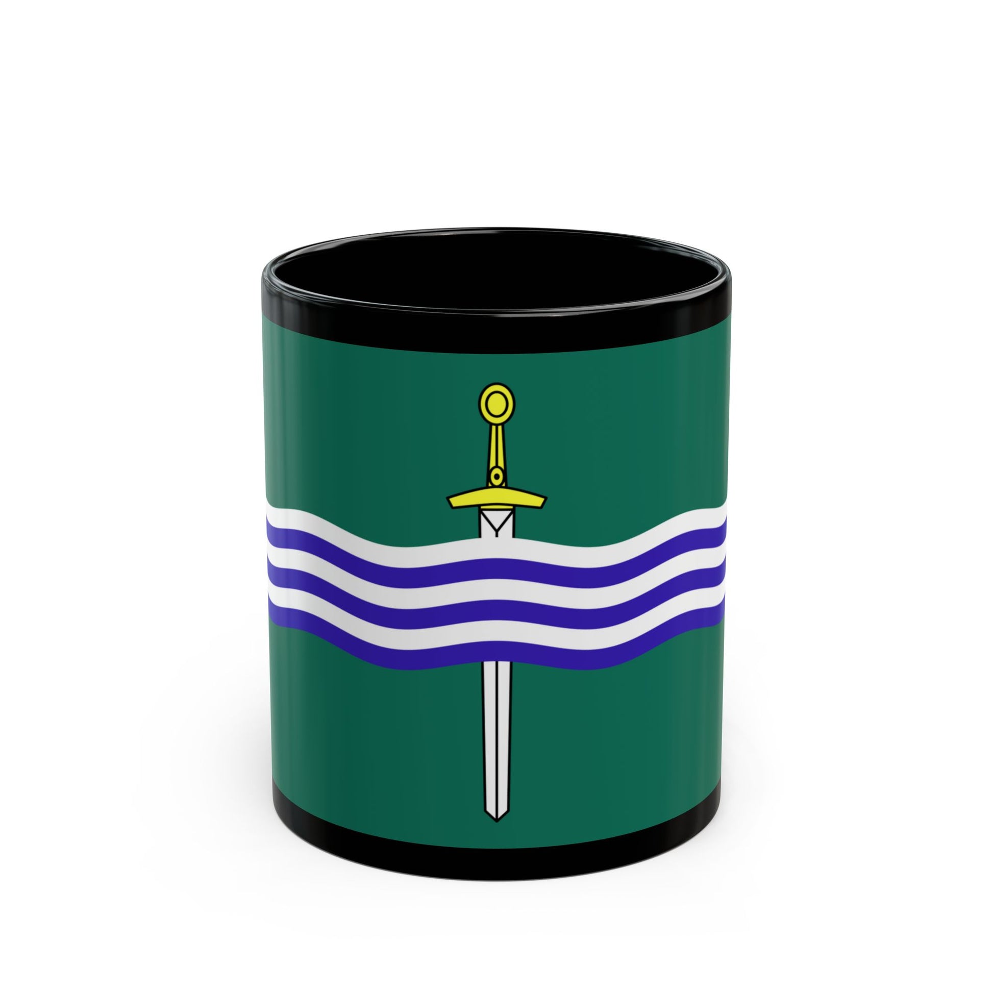 Flag of Peterborough Ontario Canada - Black Coffee Mug-11oz-Go Mug Yourself