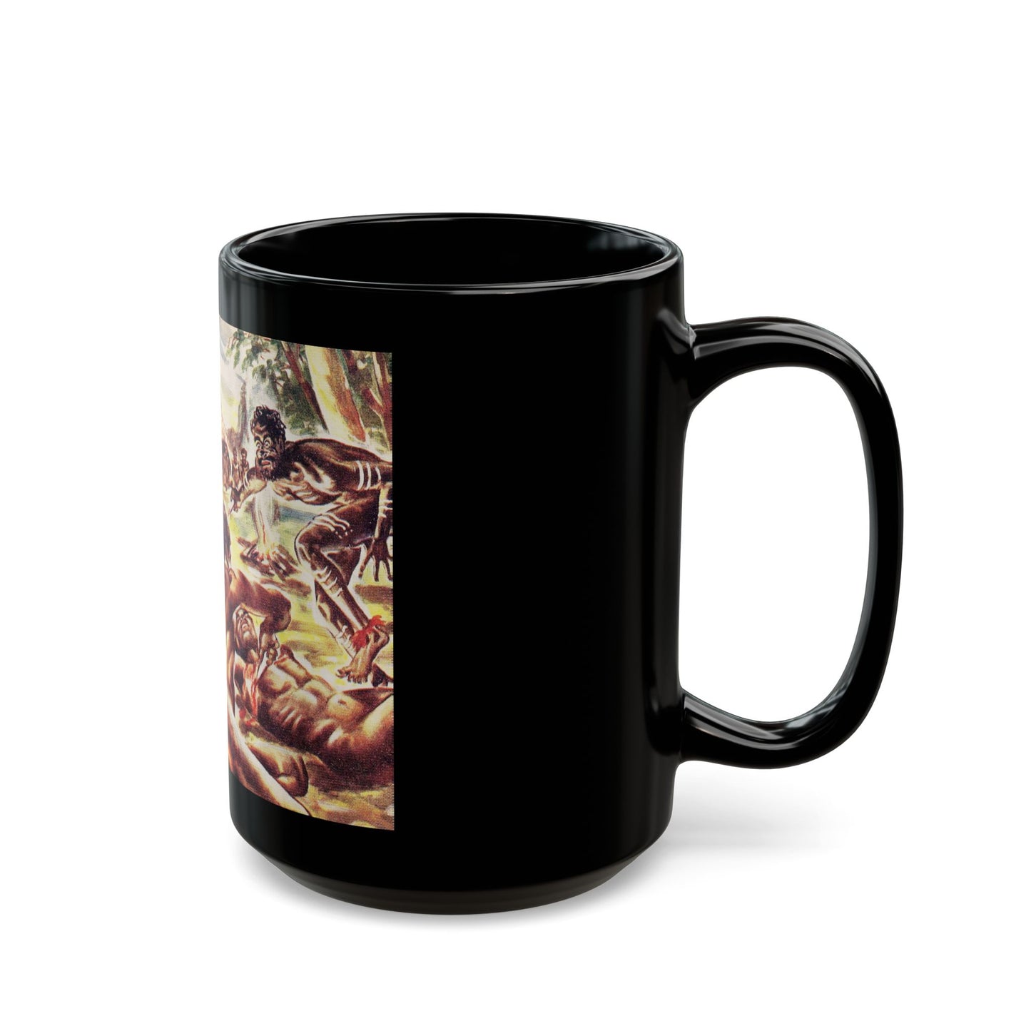 Death in a night-gown, Man Junior, November 1949 - Black Coffee Mug-Go Mug Yourself