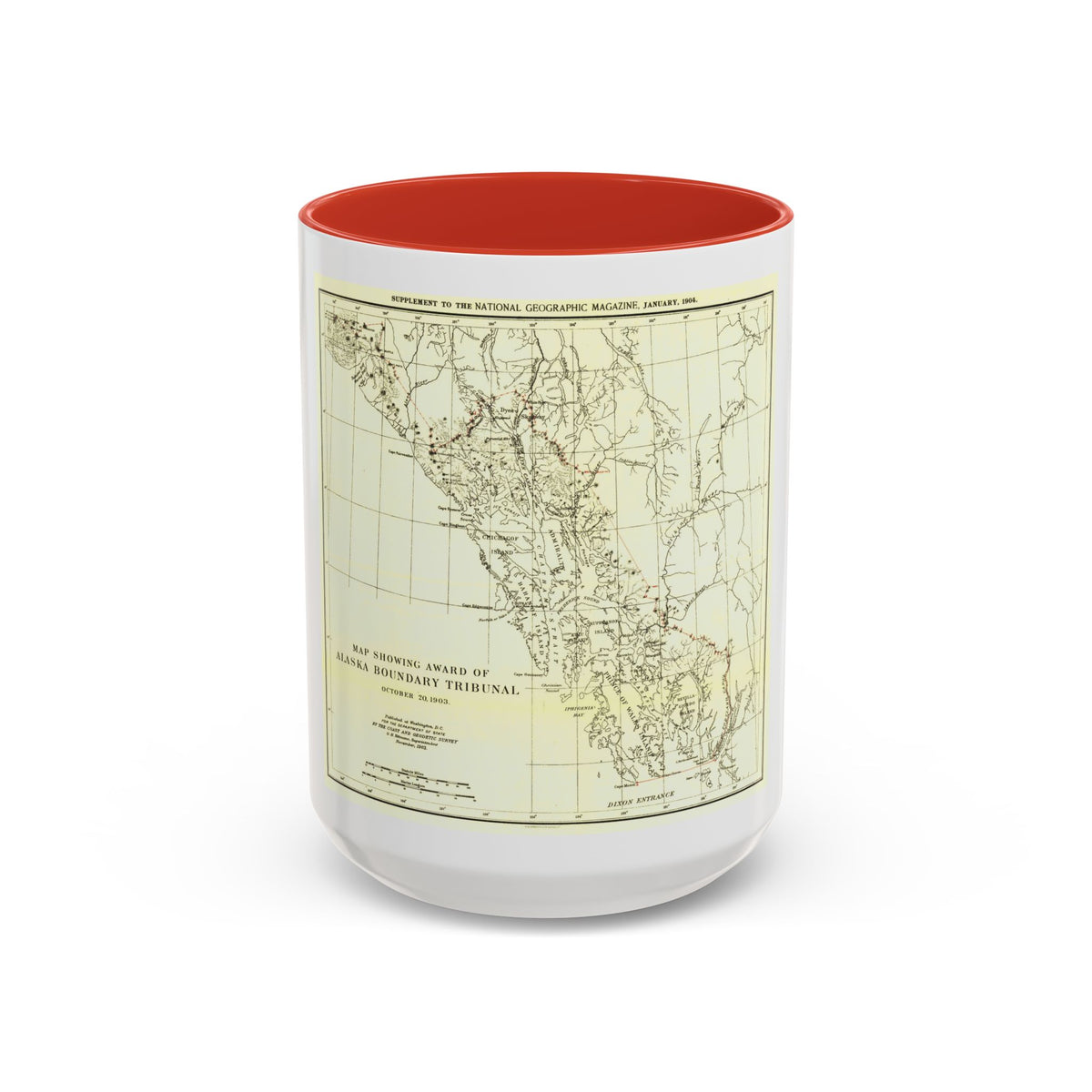 USA - Alaska (1903) (Map) Accent Coffee Mug