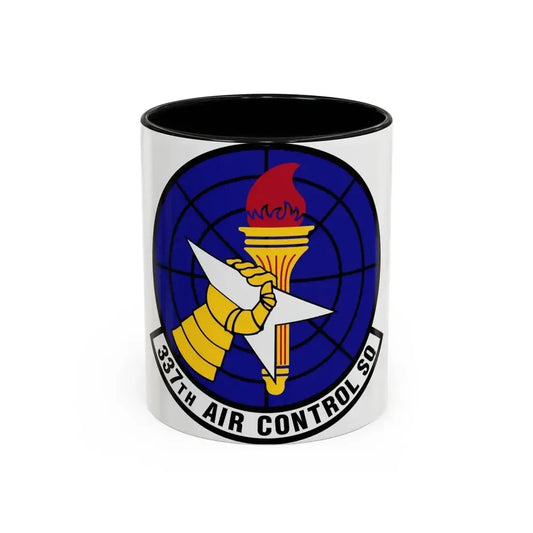 337 Air Control Squadron AETC (U.S. Air Force) Accent Coffee Mug 11oz Black - Go Mug Yourself