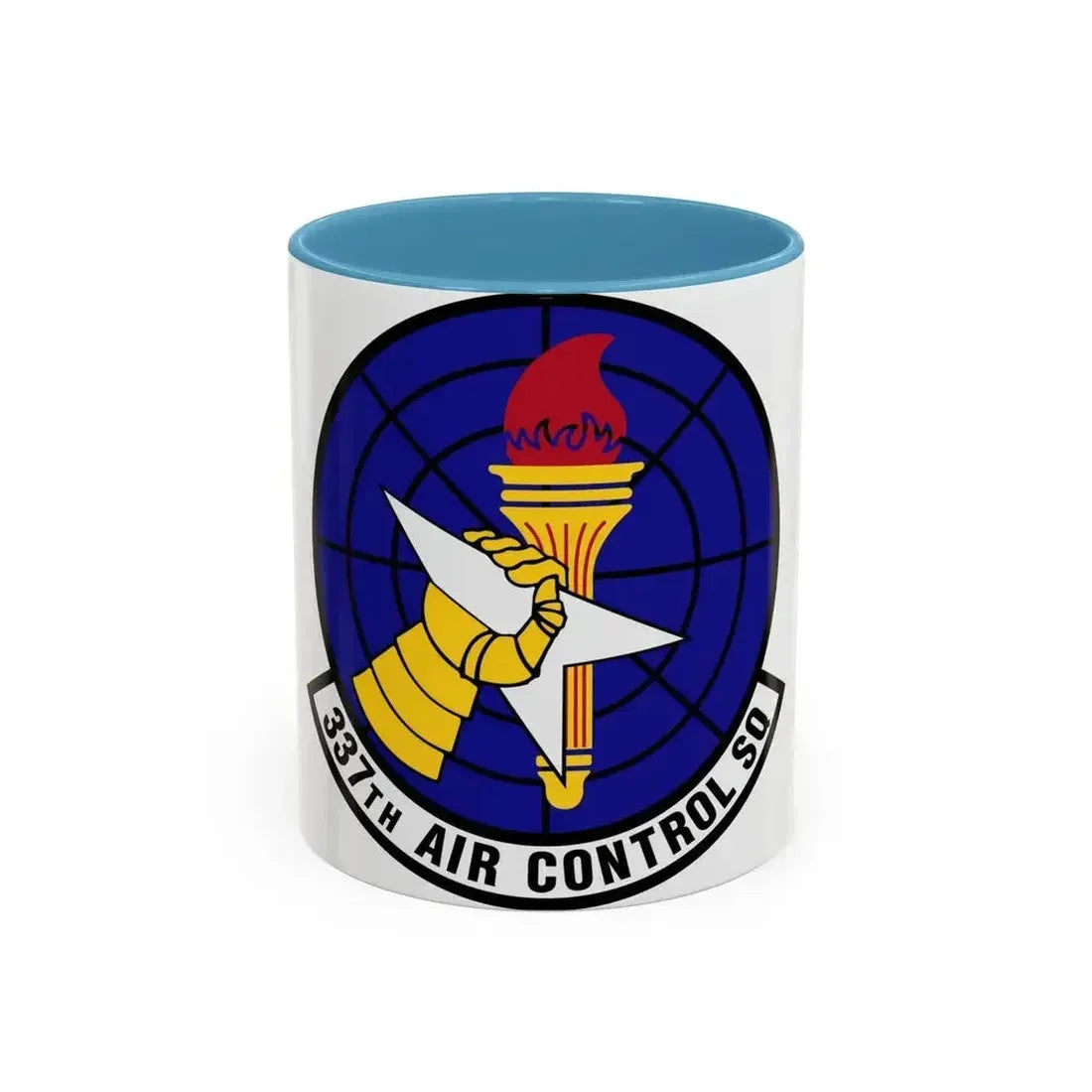 337 Air Control Squadron AETC (U.S. Air Force) Accent Coffee Mug 11oz Light Blue - Go Mug Yourself
