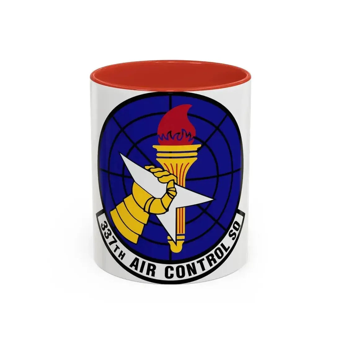 337 Air Control Squadron AETC (U.S. Air Force) Accent Coffee Mug 11oz Red - Go Mug Yourself