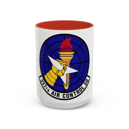 337 Air Control Squadron AETC (U.S. Air Force) Accent Coffee Mug 15oz Red - Go Mug Yourself