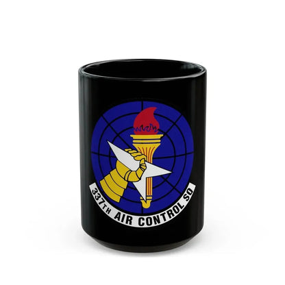 337 Air Control Squadron AETC (U.S. Air Force) Black Coffee Mug 15oz - Go Mug Yourself