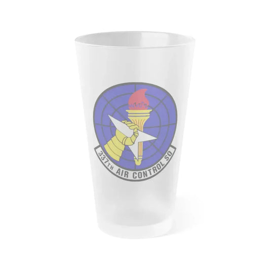 337 Air Control Squadron AETC (U.S. Air Force) Frosted Pint Glass 16oz Default Title - Go Mug Yourself