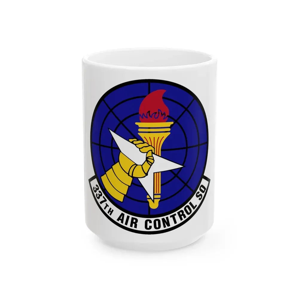 337 Air Control Squadron AETC (U.S. Air Force) White Coffee Mug 15oz - Go Mug Yourself