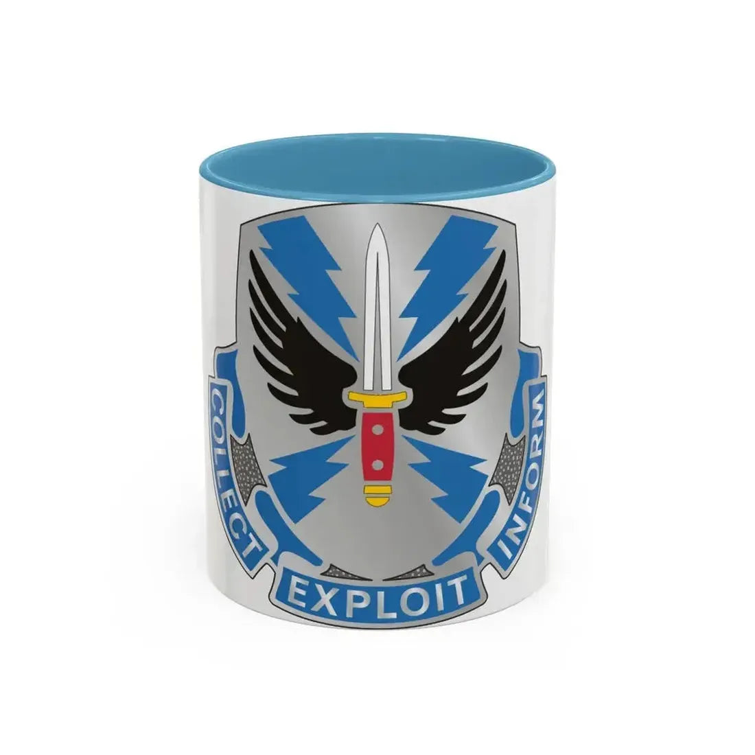337 Military Intelligence Battalion (U.S. Army) Accent Coffee Mug 11oz Light Blue - Go Mug Yourself