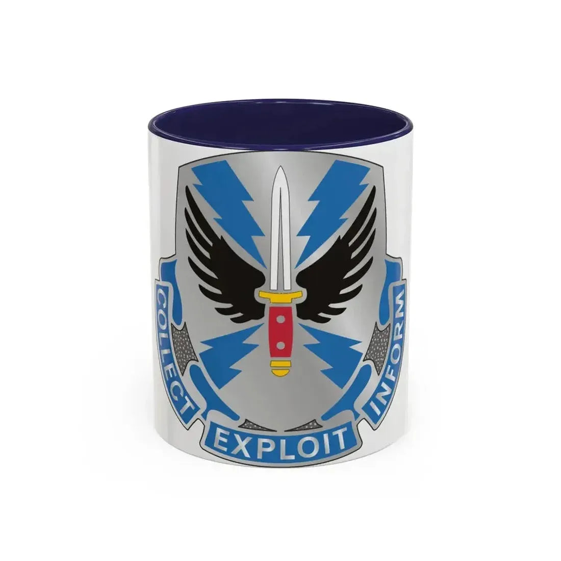 337 Military Intelligence Battalion (U.S. Army) Accent Coffee Mug 11oz Navy - Go Mug Yourself