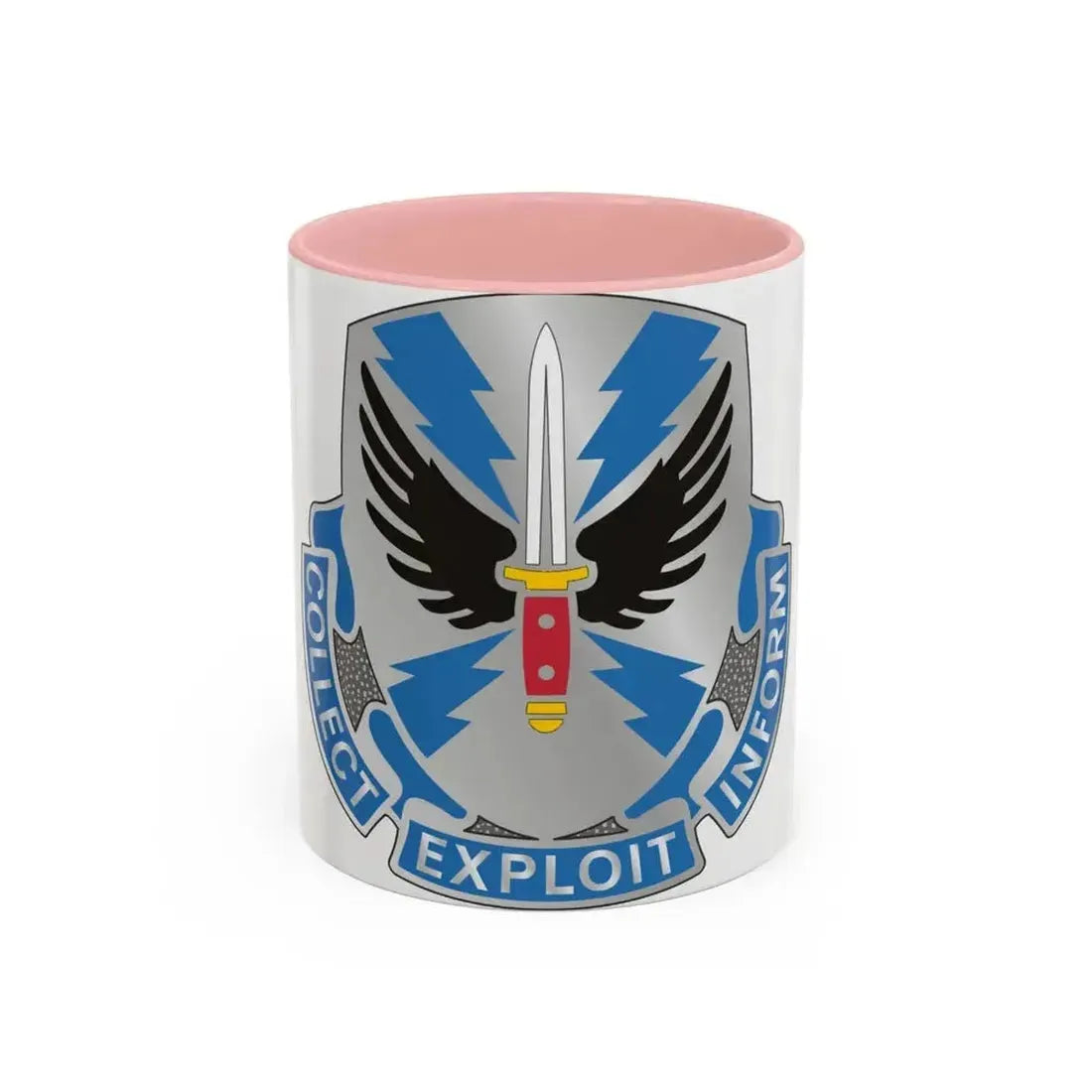 337 Military Intelligence Battalion (U.S. Army) Accent Coffee Mug 11oz Pink - Go Mug Yourself