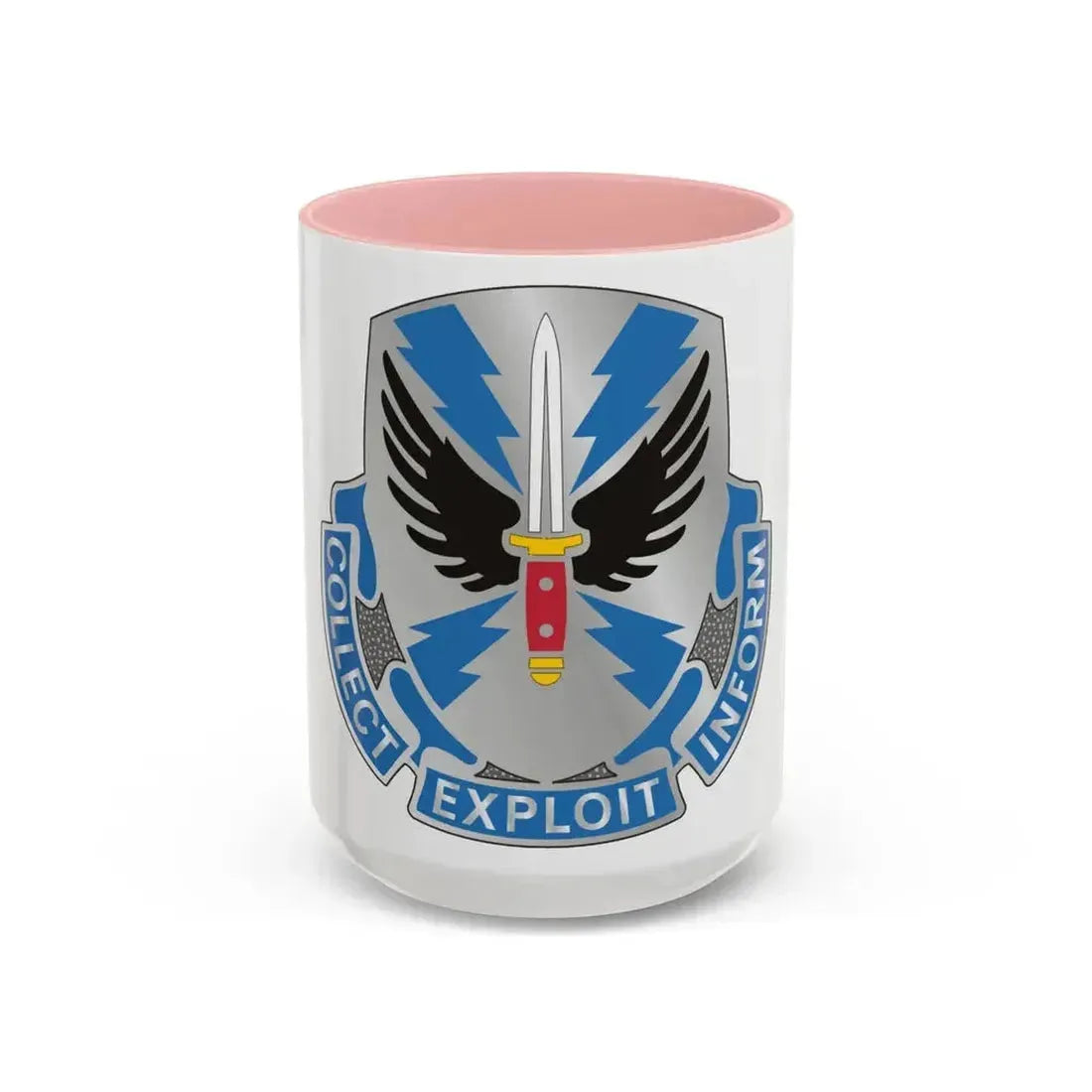 337 Military Intelligence Battalion (U.S. Army) Accent Coffee Mug 15oz Pink - Go Mug Yourself