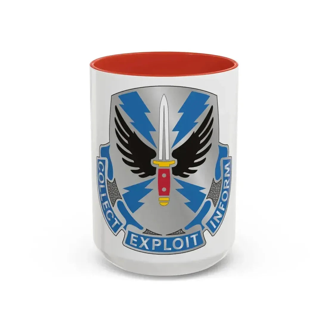 337 Military Intelligence Battalion (U.S. Army) Accent Coffee Mug 15oz Red - Go Mug Yourself