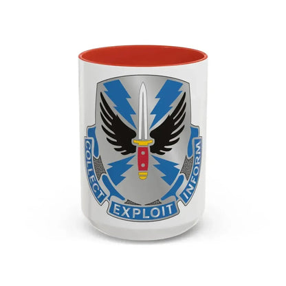 337 Military Intelligence Battalion (U.S. Army) Accent Coffee Mug 15oz Red - Go Mug Yourself