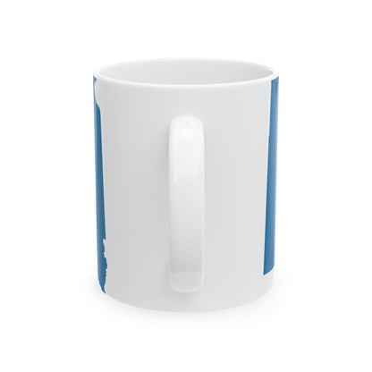 Flag-map of South Dakota (United States) White Coffee Mug
