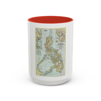 Philippines, The (1945) (Map) Accent Coffee Mug