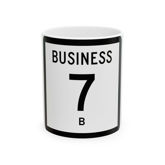 Texas Business 7-B (Texas) (Road Sign) White Coffee Mug