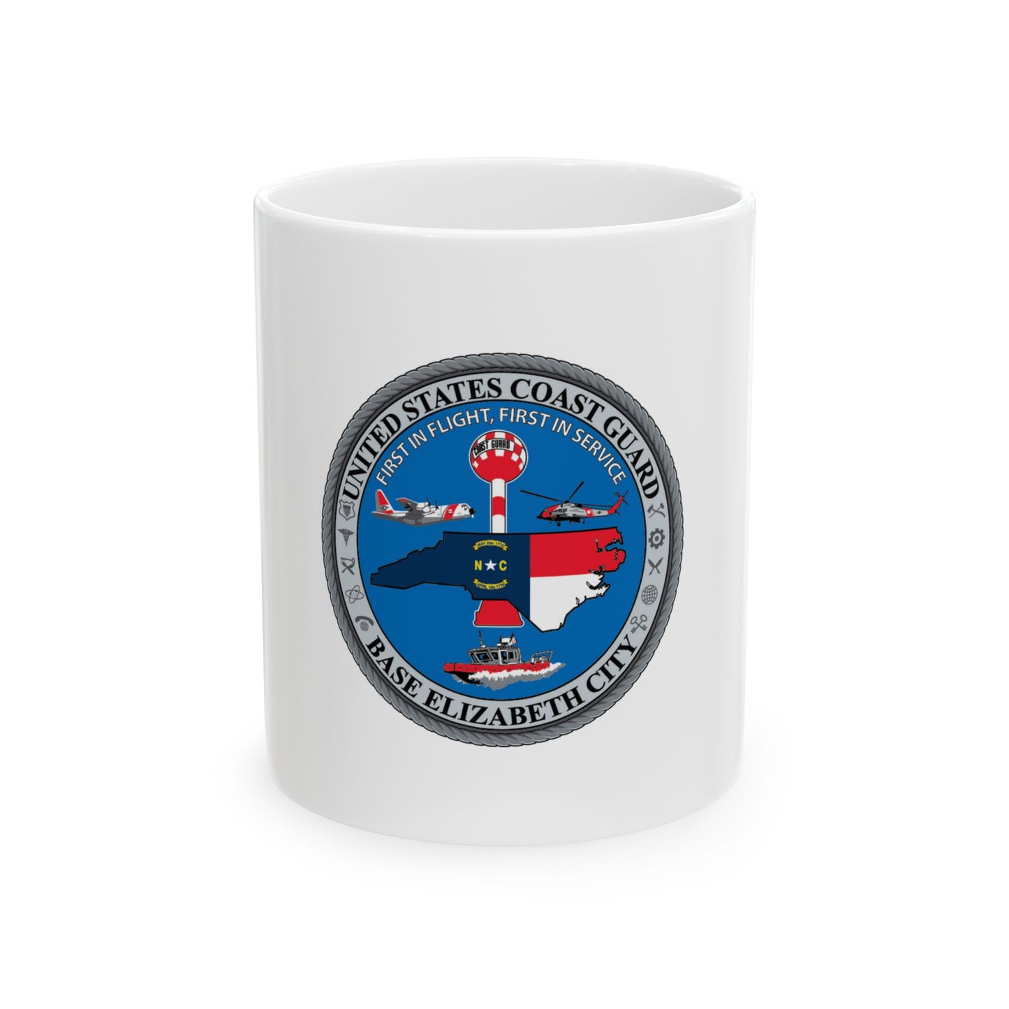 USCG Base Elizabeth City (U.S. Coast Guard) White Coffee Mug