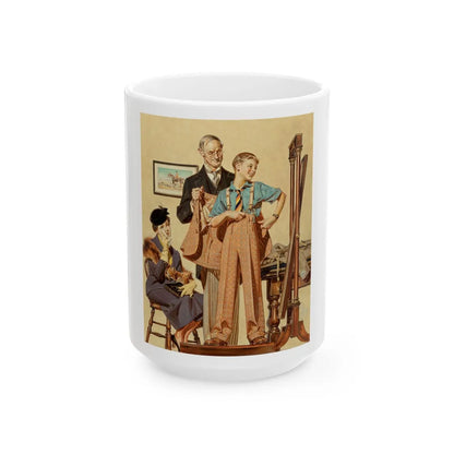 First Long Suit, The Saturday Evening Post, September 18, 1937 - White Coffee Mug-15oz-Go Mug Yourself