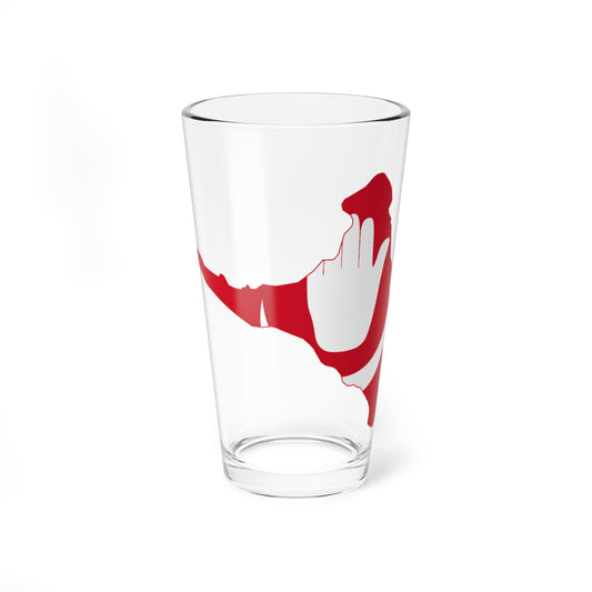 Flag map of Anjouan (Comoros) Pint Glass 16oz