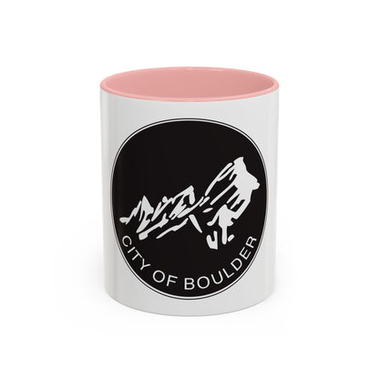 Seal of Boulder Colorado - Accent Coffee Mug