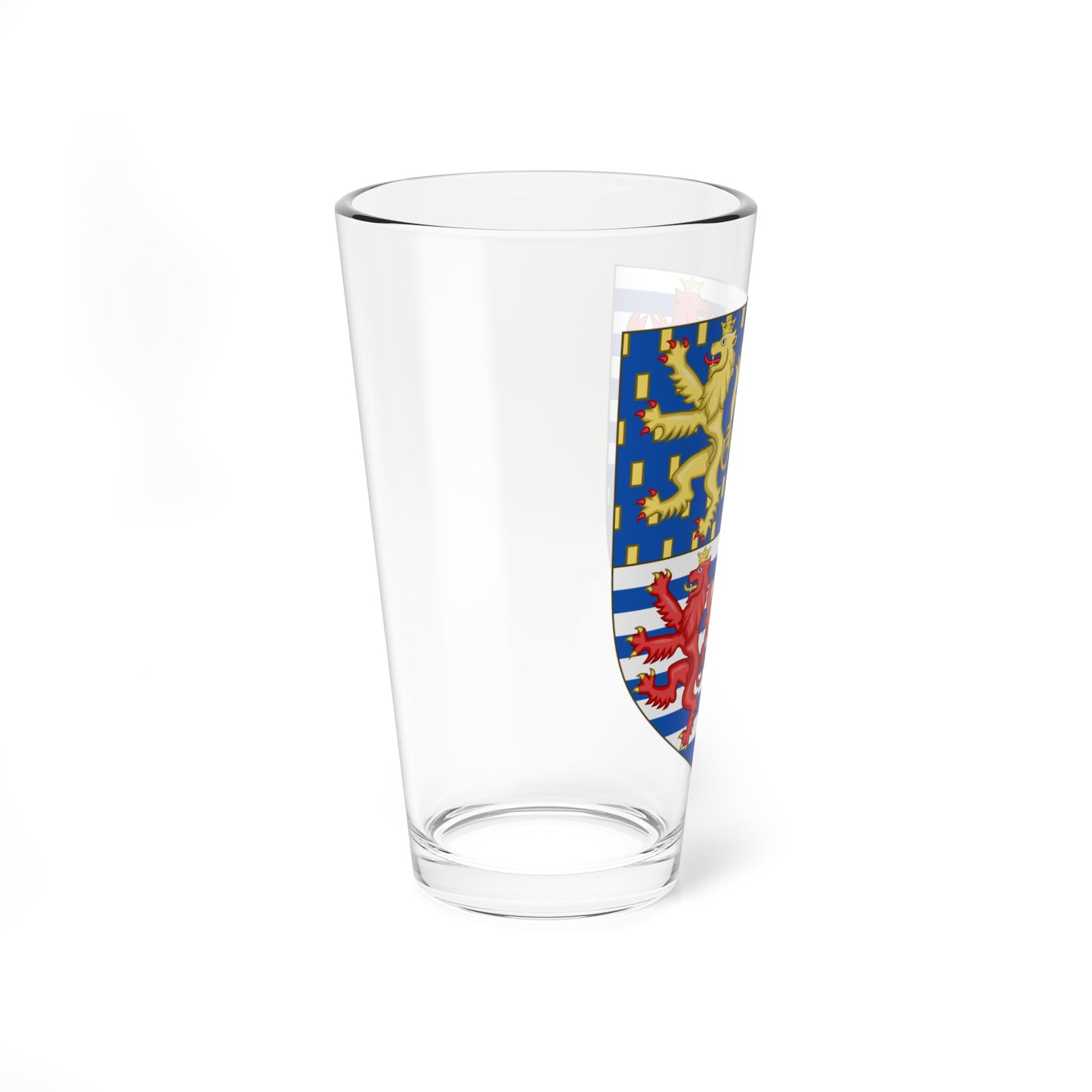 Shield from Lesser coat of arms of the Grand Duke of Luxembourg 1898-2000 (Luxembourg) (Coat of Arms) Pint Glass 16oz