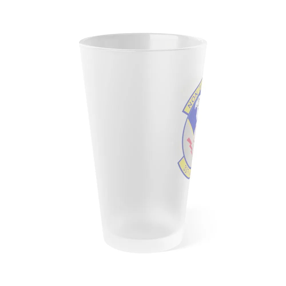 337th Airlift Squadron (U.S. Air Force) Frosted Pint Glass 16oz-Go Mug Yourself