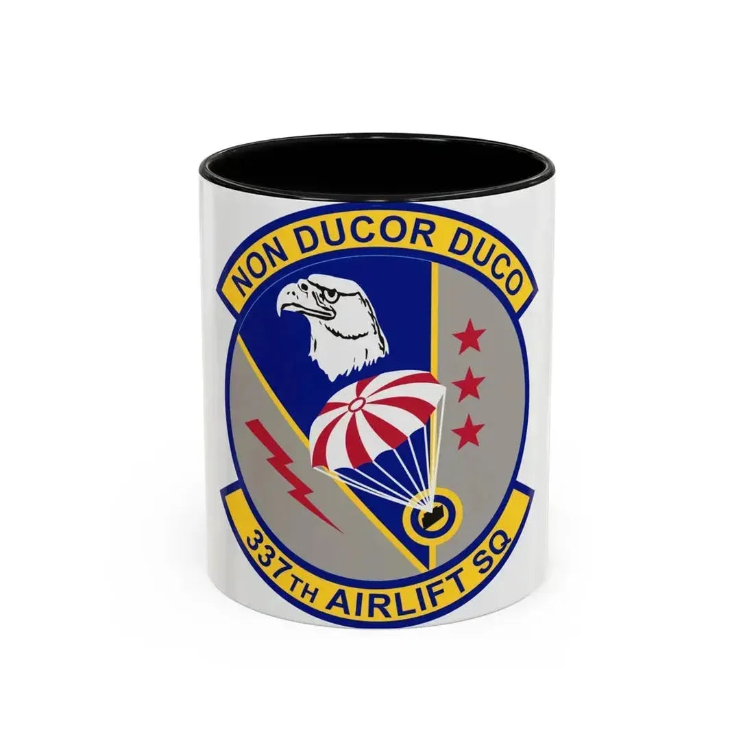 337th Airlift Squadron (U.S. Air Force) Accent Coffee Mug 11oz Black - Go Mug Yourself
