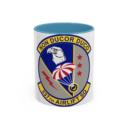 337th Airlift Squadron (U.S. Air Force) Accent Coffee Mug 11oz Light Blue - Go Mug Yourself
